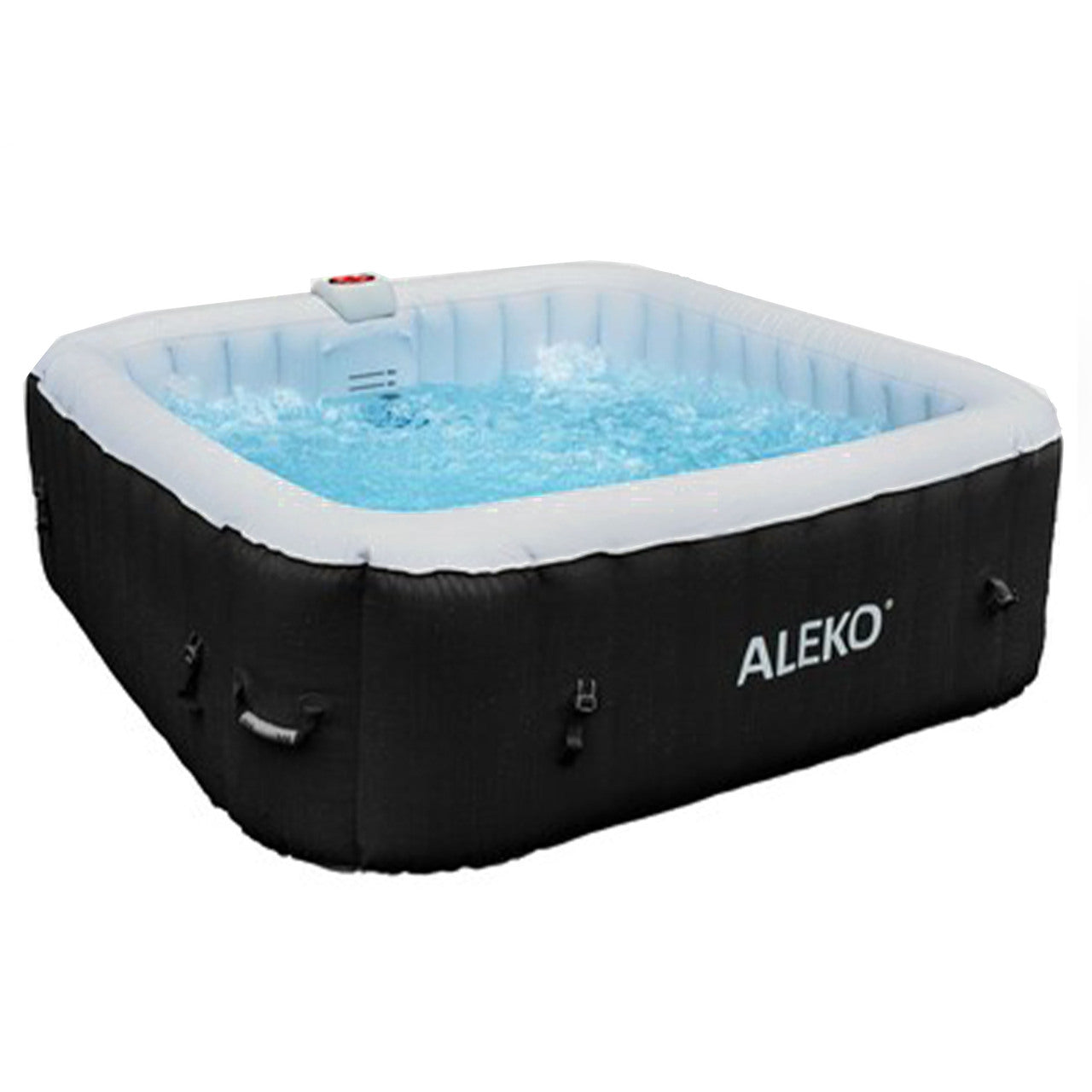 Square Inflatable Jetted Hot Tub with Cover - 6 Person - 265 Gallon