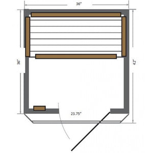 SunRay Barrett 1-2 Person Indoor Infrared Sauna