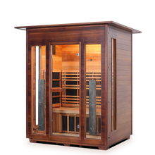 Load image into Gallery viewer, Enlighten Rustic 3 Person Full Spectrum Infrared Sauna I-17377