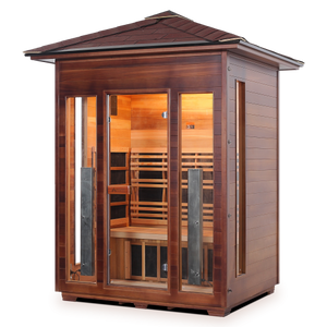 Enlighten Rustic 3 Person Full Spectrum Infrared Sauna I-17377