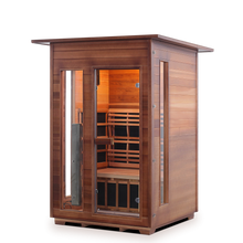 Load image into Gallery viewer, Enlighten Diamond 2 Person Infrared/Traditional Hybrid Sauna HI-17376