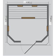 Load image into Gallery viewer, SunRay HL200W Heathrow 2-Person Indoor Infrared Sauna