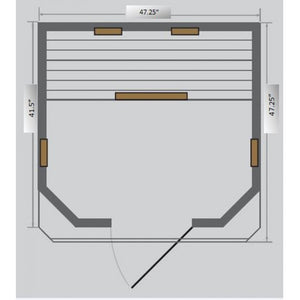 SunRay HL200W Heathrow 2-Person Indoor Infrared Sauna