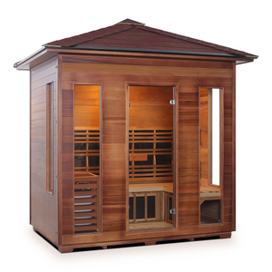 Enlighten Diamond 5 Person Infrared/Traditional Hybrid Sauna HI-19378