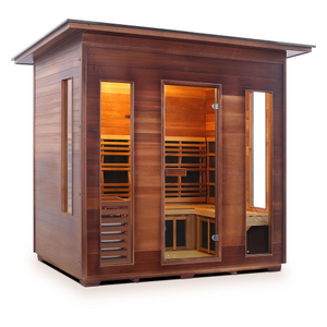 Enlighten Diamond 5 Person Infrared/Traditional Hybrid Sauna HI-19378