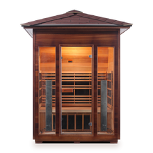 Load image into Gallery viewer, Enlighten Rustic 3 Person Full Spectrum Infrared Sauna I-17377