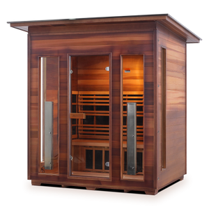 Enlighten Rustic 4 Person Full Spectrum Infrared Sauna I-17378