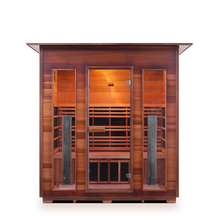 Load image into Gallery viewer, Enlighten Rustic 4 Person Full Spectrum Infrared Sauna I-17378