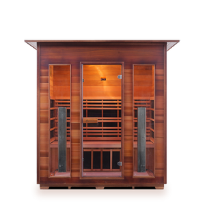 Enlighten Rustic 4 Person Full Spectrum Infrared Sauna I-17378