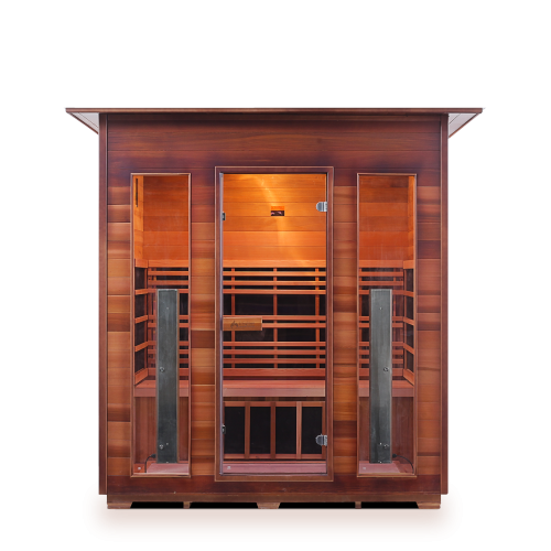 Enlighten Rustic 4 Person Full Spectrum Infrared Sauna I-17378