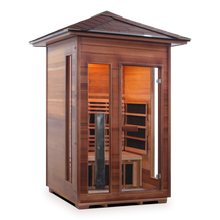 Load image into Gallery viewer, Enlighten Diamond 2 Person Infrared/Traditional Hybrid Sauna HI-17376