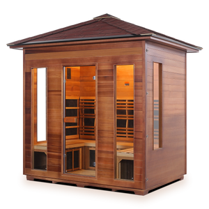 Enlighten Rustic 5 Person Full Spectrum Infrared Sauna I-19378