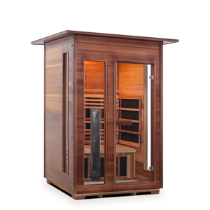 Enlighten Diamond 2 Person Infrared/Traditional Hybrid Sauna HI-17376