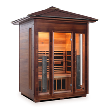 Load image into Gallery viewer, Enlighten Rustic 3 Person Full Spectrum Infrared Sauna I-17377