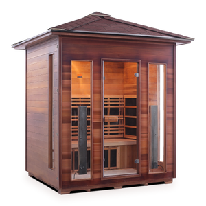 Enlighten Rustic 4 Person Full Spectrum Infrared Sauna I-17378