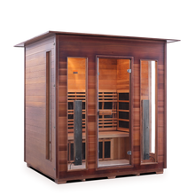 Load image into Gallery viewer, Enlighten Diamond 4 Person Infrared/Traditional Hybrid Sauna HI-17378