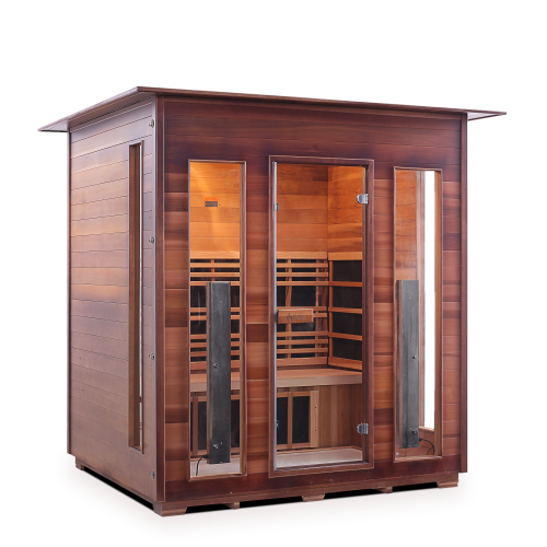 Enlighten Diamond 4 Person Infrared/Traditional Hybrid Sauna HI-17378