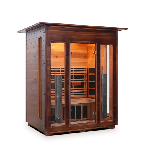 Enlighten Diamond 3 Person Infrared/Traditional Hybrid Sauna HI-17377