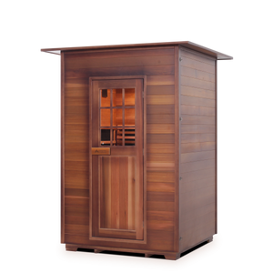 Enlighten Sapphire 2 Person Infrared/Traditional Hybrid Sauna HI-16376