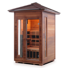 Load image into Gallery viewer, Enlighten Diamond 2 Person Infrared/Traditional Hybrid Sauna HI-17376