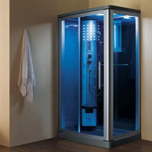 Load image into Gallery viewer, Mesa 802L Blue Glass Walk In Steam Shower