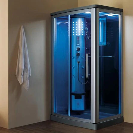 Mesa 802L Blue Glass Walk In Steam Shower