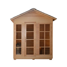 Load image into Gallery viewer, CED6IMATRA 4 Person Canadian Red Cedar Wood Outdoor and Indoor Wet Dry Sauna with 4.5 kW Harvia KIP Heater