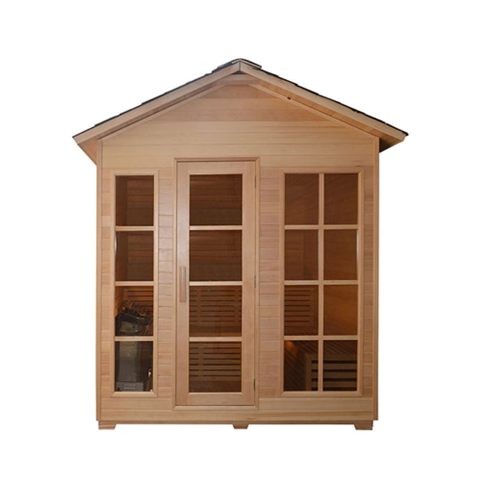CED6IMATRA 4 Person Canadian Red Cedar Wood Outdoor and Indoor Wet Dry Sauna with 4.5 kW Harvia KIP Heater