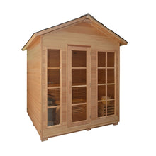 Load image into Gallery viewer, CED6IMATRA 4 Person Canadian Red Cedar Wood Outdoor and Indoor Wet Dry Sauna with 4.5 kW Harvia KIP Heater