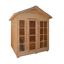 Load image into Gallery viewer, CED6VAASA 6 Person Canadian Red Cedar Outdoor and Indoor Wet Dry Sauna with 6 kW Harvia KIP Heater