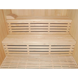 CEDN4BUG 4 Person Canadian Red Cedar Wood Indoor Wet Dry Sauna with 4.5 kW Harvia KIP Heater