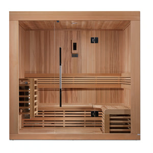 Golden Designs "Copenhagen Edition" 3 Person Traditional Steam Sauna - Canadian Red Cedar