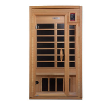 Load image into Gallery viewer, Golden Designs Barcelona Select 1-2 person Low EMF Far Infrared Sauna Canadian Hemlock GDI-6106-01