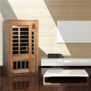 Golden Designs Barcelona Select Elite 1-2-person Near Zero Far Infrared Sauna Canadian Hemlock GDI-6106-01 Elite