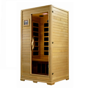 Golden Designs studio Elite 1-2-person Near Zero Far Infrared Sauna Canadian Hemlock GDI-6109-01 Elite