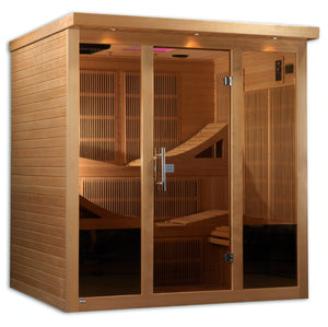 Golden Designs Monaco Elite 6-person Near Zero Far Infrared Sauna Canadian Hemlock GDI-6996-01