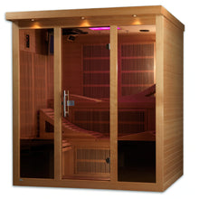 Load image into Gallery viewer, Golden Designs Monaco Elite 6-person Near Zero Far Infrared Sauna Canadian Hemlock GDI-6996-01