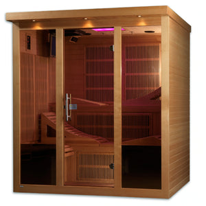 Golden Designs Monaco Elite 6-person Near Zero Far Infrared Sauna Canadian Hemlock GDI-6996-01