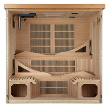 Load image into Gallery viewer, Golden Designs Monaco Elite 6-person Near Zero Far Infrared Sauna Canadian Hemlock GDI-6996-01