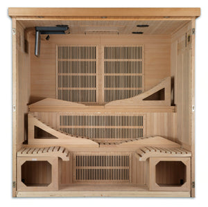 Golden Designs Monaco Elite 6-person Near Zero Far Infrared Sauna Canadian Hemlock GDI-6996-01