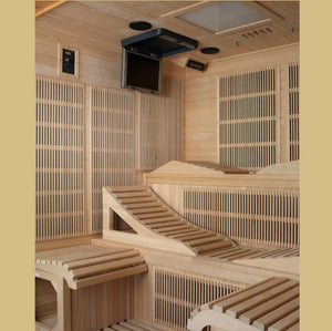 Golden Designs Monaco Elite 6-person Near Zero Far Infrared Sauna Canadian Hemlock GDI-6996-01