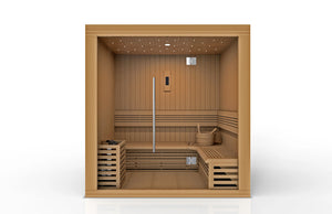 Golden Designs "Copenhagen Edition" 3 Person Traditional Steam Sauna - Canadian Red Cedar