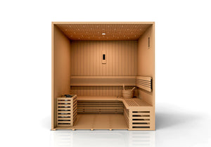 Golden Designs "Copenhagen Edition" 3 Person Traditional Steam Sauna - Canadian Red Cedar