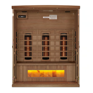 Golden Designs Reserve Edition GDI-8030-02 Full Spectrum Infrared Sauna with Himalayan Salt Bar