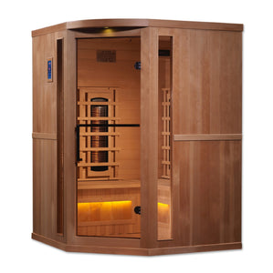 Golden Designs Reserve Edition GDI-8035-02 Full Spectrum Infrared Sauna with Himalayan Salt Bar