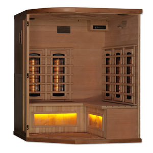 Golden Designs Reserve Edition GDI-8035-02 Full Spectrum Infrared Sauna with Himalayan Salt Bar