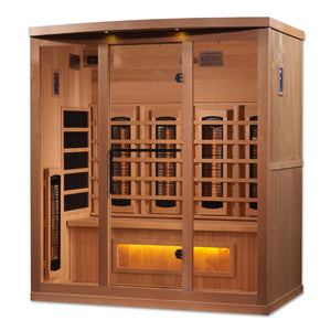 Golden Designs Reserve Edition GDI-8040-02 Full Spectrum Infrared Sauna with Himalayan Salt Bar