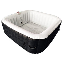 Load image into Gallery viewer, Square Inflatable Jetted Hot Tub with Cover - 4 Person - 160 Gallon