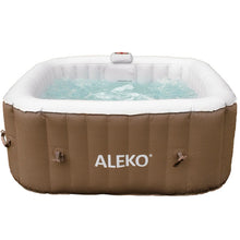 Load image into Gallery viewer, Square Inflatable Jetted Hot Tub with Cover - 4 Person - 160 Gallon