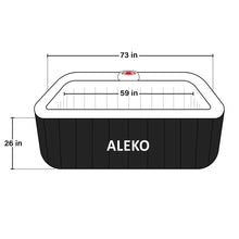 Load image into Gallery viewer, Square Inflatable Jetted Hot Tub with Cover - 6 Person - 265 Gallon